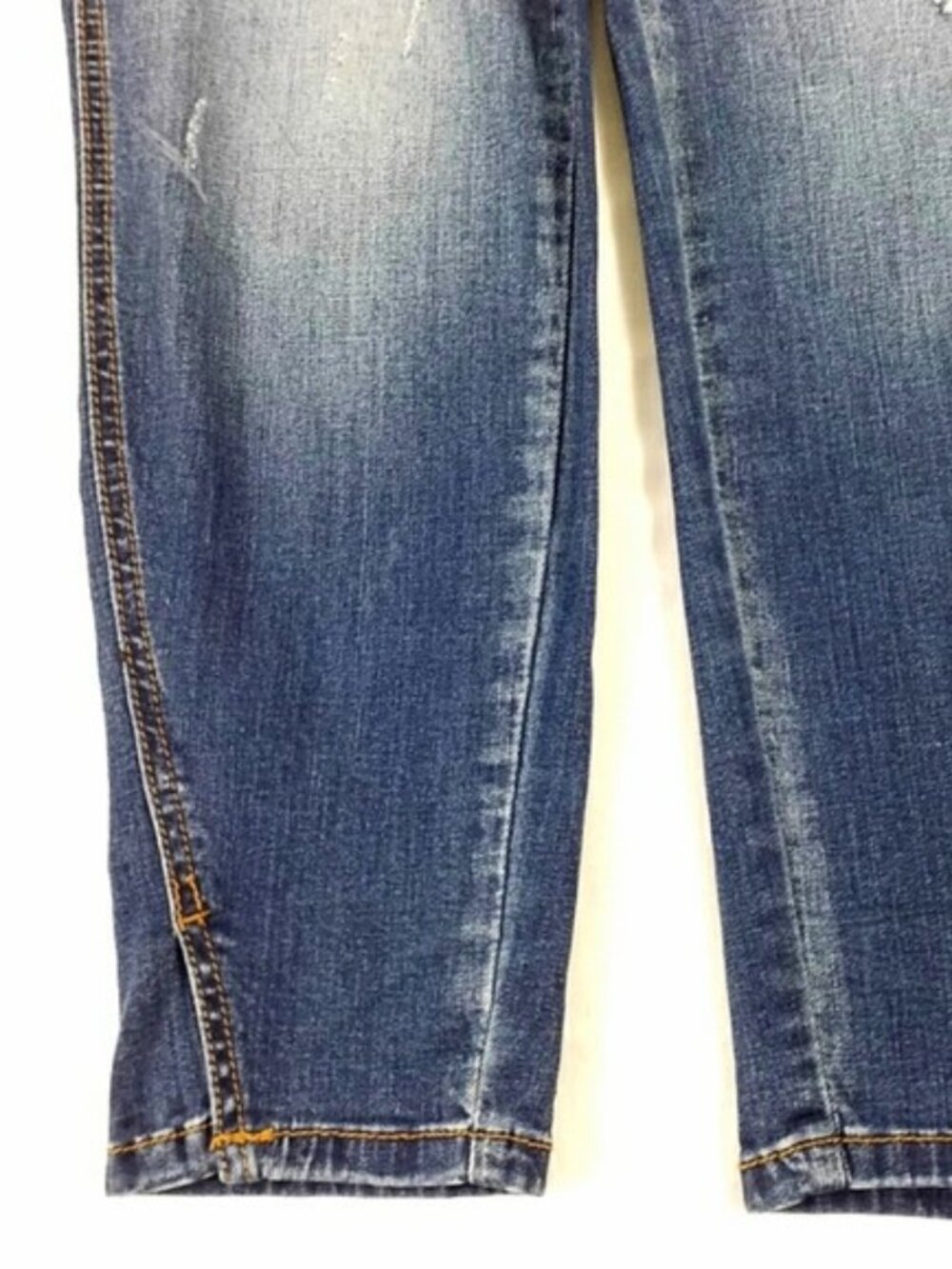 KanCan Medium Wash Mid Rise Distressed Split Hem Ankle Skinny Jeans Womens 15/31 - Picture 11 of 15
